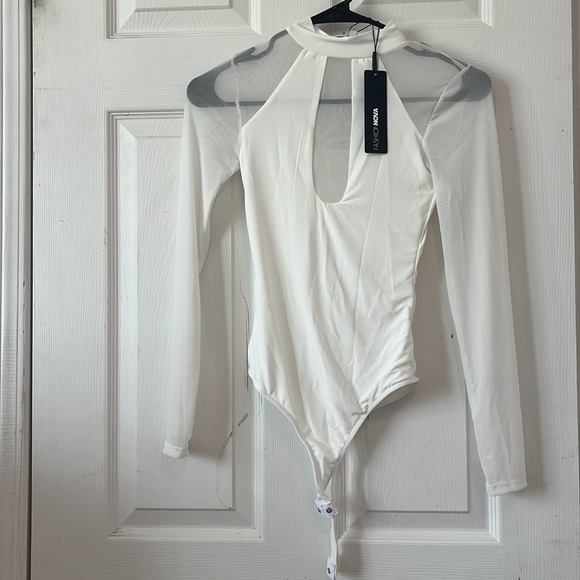 Mesh Highneck Bodysuit - Picture 2 of 5